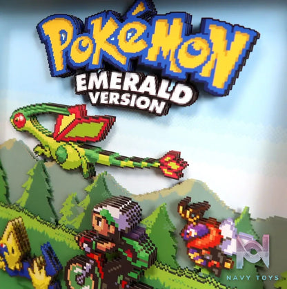 KALA HOME Studio – Pokémon Emerald Version Pixel Art 3D Decorative Painting Pokémon