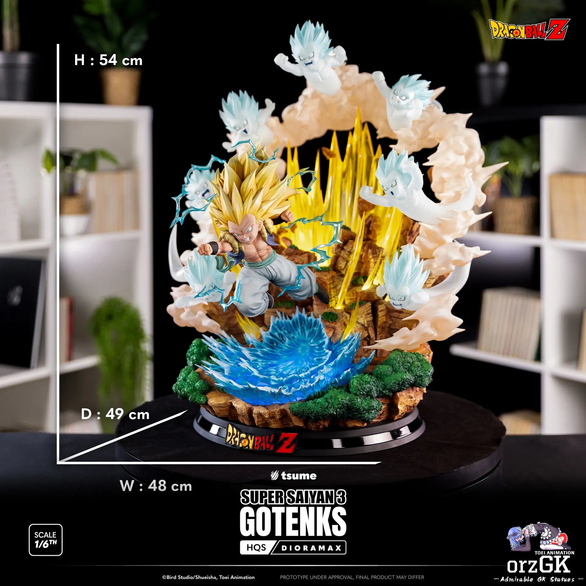 TSUME Studio - Dragon Ball SUPER SAIYAN 3 GOTENKS (Licensed) resin statue Navy Toys anime figure