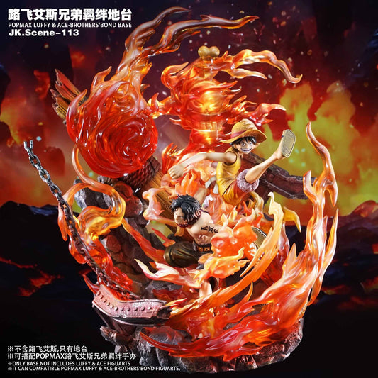 Luffy and Ace Brothers Bond Platform resin statue Jacksdo Studio anime figure