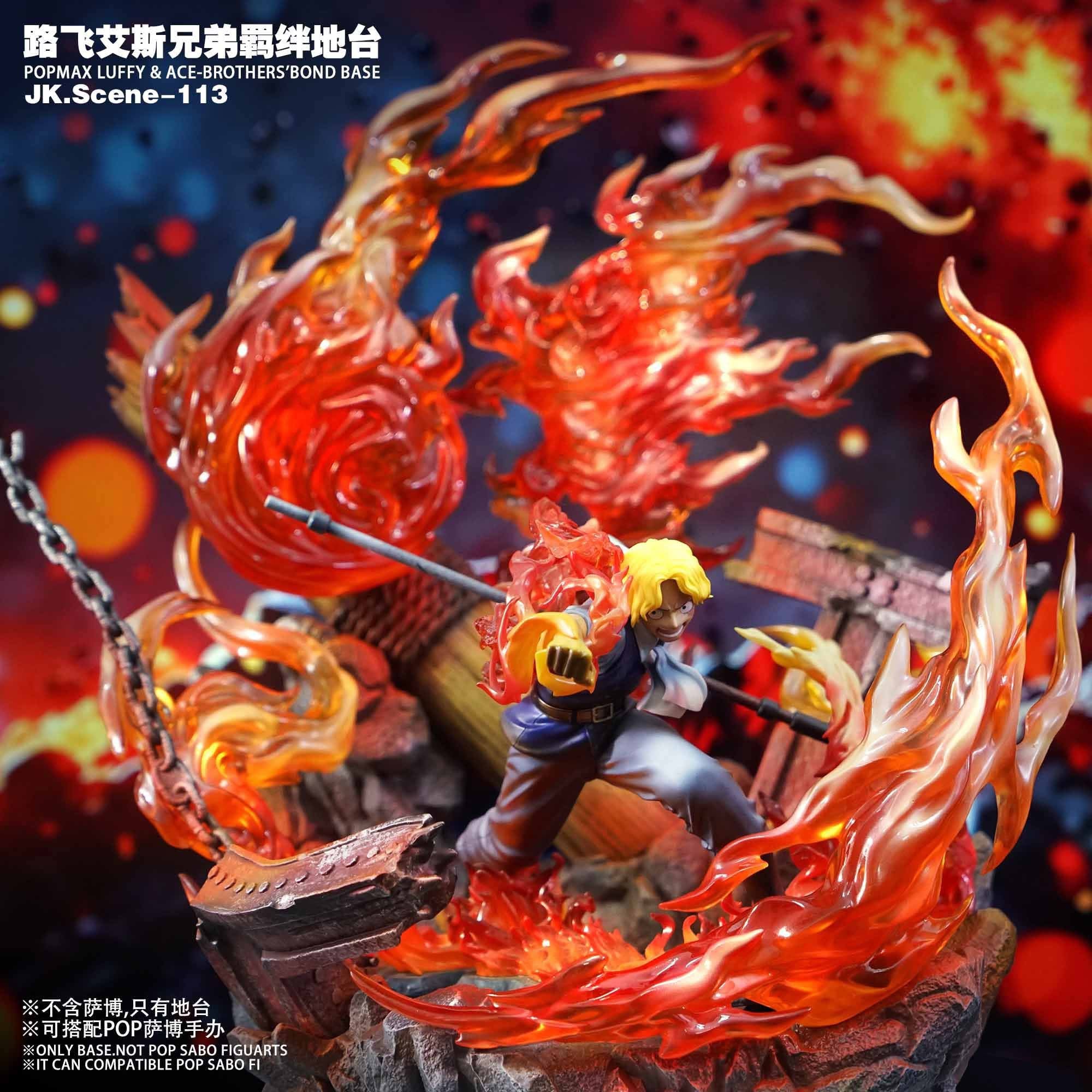 Luffy and Ace Brothers Bond Platform resin statue Jacksdo Studio anime figure