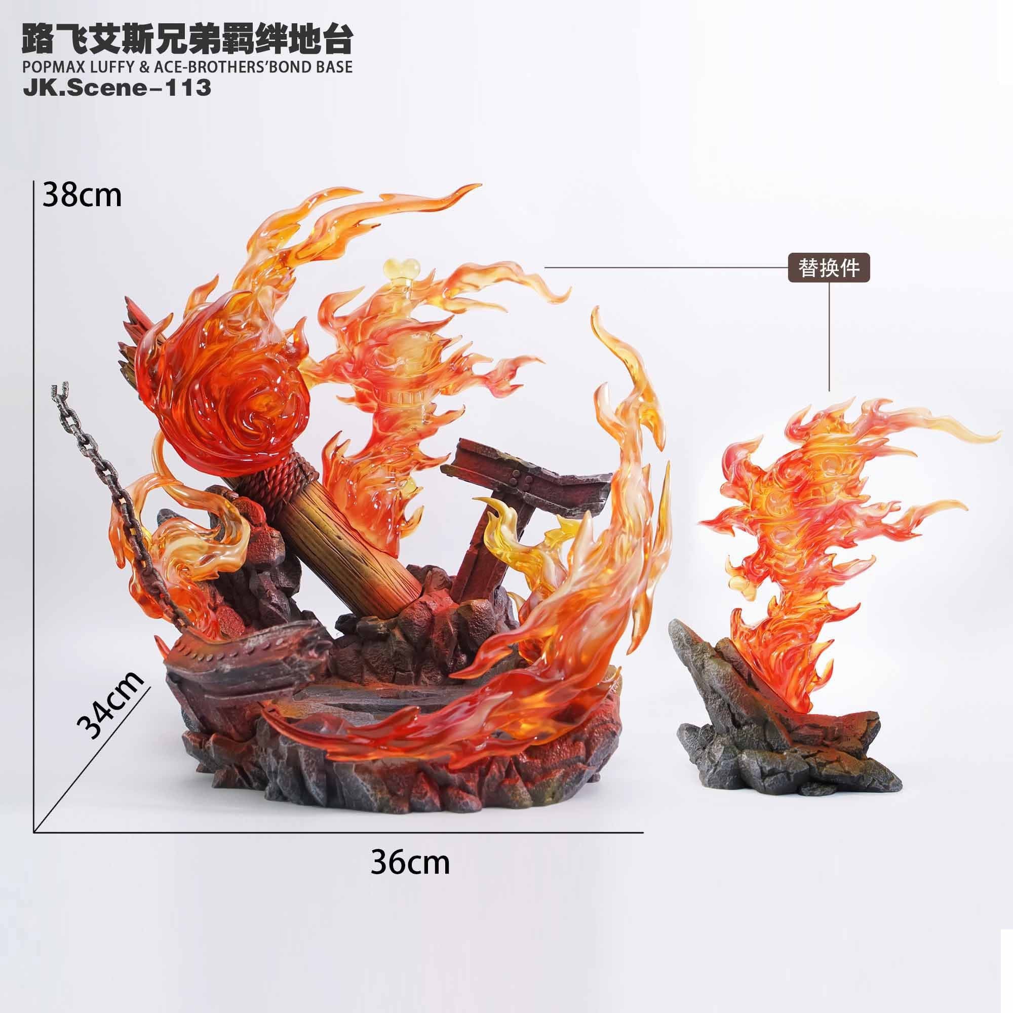 Luffy and Ace Brothers Bond Platform resin statue Jacksdo Studio anime figure