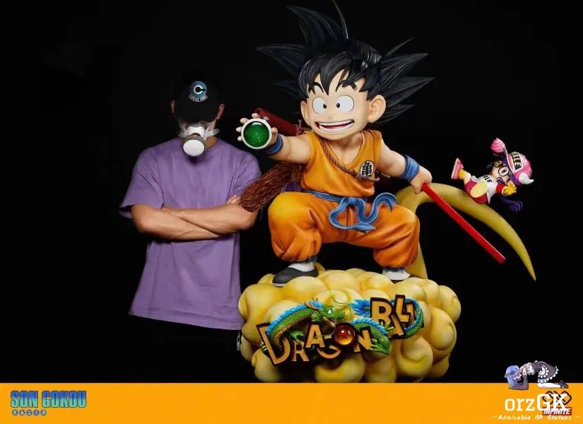 Infinite Studio - Dragon Ball 1/1 & 1/4 Childhood Son Goku resin statue Navy Toys anime figure