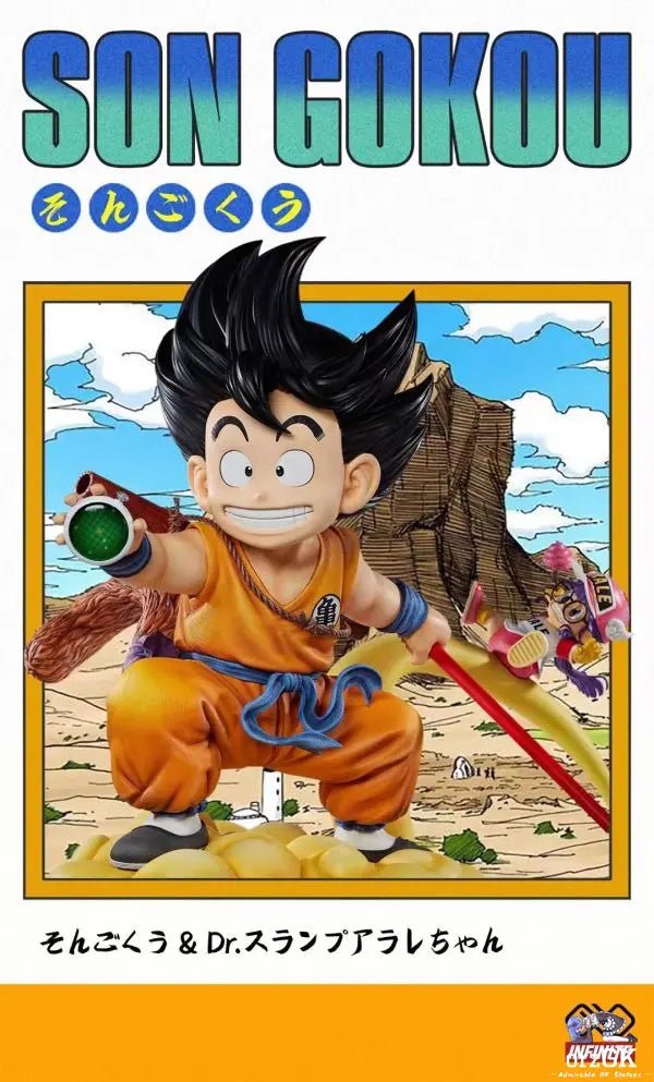 Infinite Studio - Dragon Ball 1/1 & 1/4 Childhood Son Goku resin statue Navy Toys anime figure