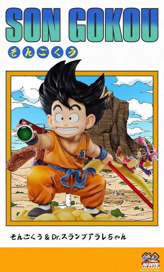Infinite Studio - Dragon Ball 1/1 & 1/4 Childhood Son Goku resin statue Navy Toys anime figure
