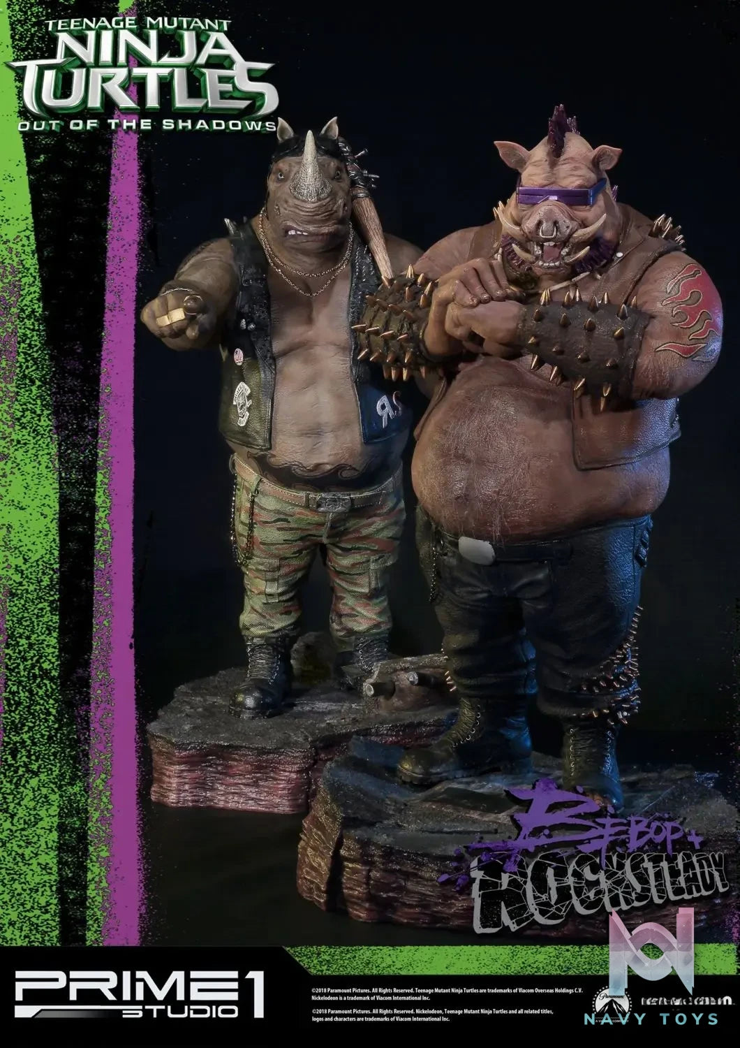 Prime 1 Studio – Premium Masterline Teenage Mutant Ninja Turtles: Out of the Shadows (Film) Bebop & Rocksteady EX Set PMTMNT-EX01 (Licensed)