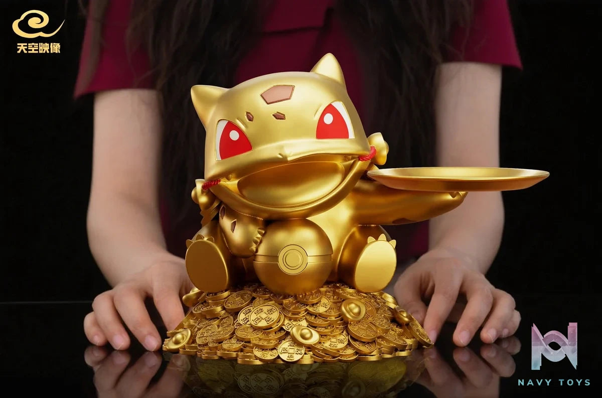 Fortune Attracting Bulbasaur resin statue Tian Kong Ying Xiang Studio anime figure