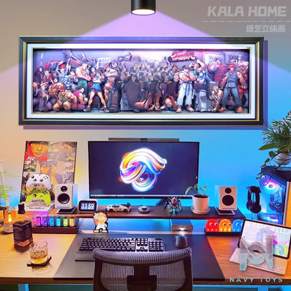 KALA HOME Studio – Street Fighter Multiple Characters #01 3D Decorative Painting Street Fighter