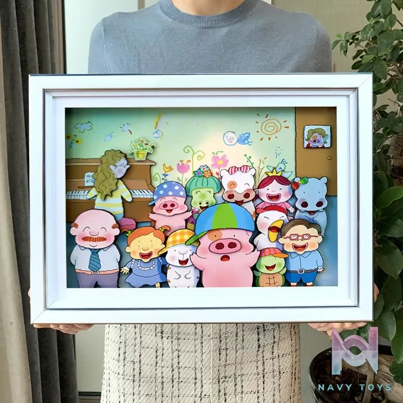 KALA HOME Studio – McDull, the Alumni Multiple Characters 3D Decorative Painting McDull, the Alumni