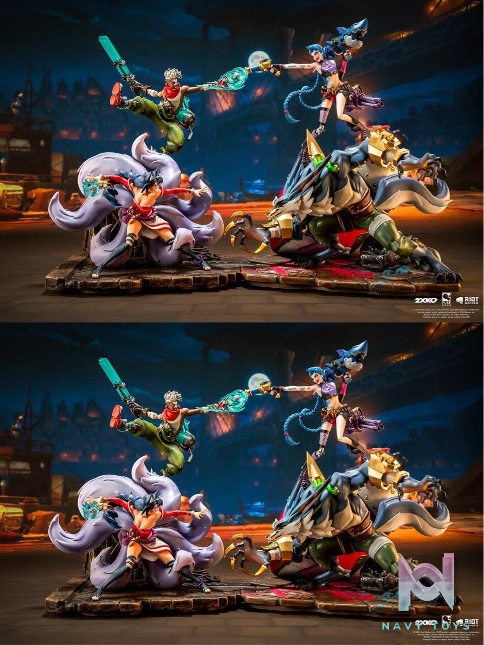Ahri & Ekko VS Jinx & Warwick - League Of Legends - PureArts Studio resin statue PureArts Studio anime figure