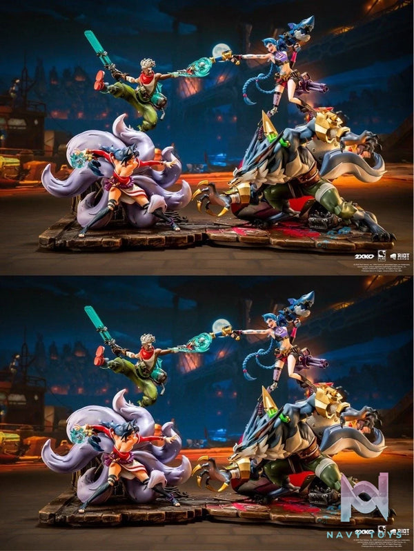Ahri & Ekko VS Jinx & Warwick - League Of Legends - PureArts Studio resin statue PureArts Studio anime figure