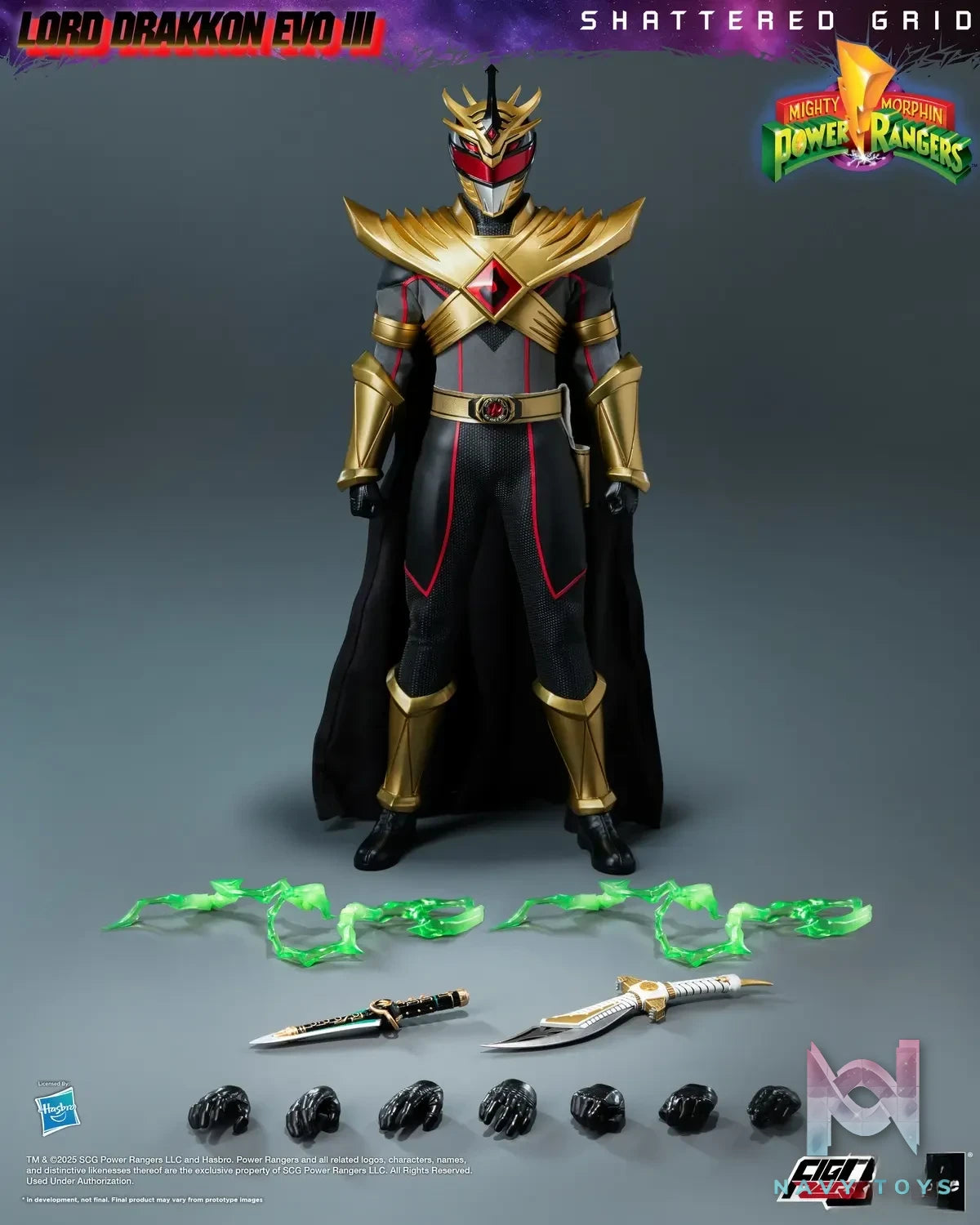 Threezero – Mighty Morphin Power Rangers: Shattered Grid FigZero 1/6 Lord Drakkon Evo III 3Z10260W0 (Licensed)