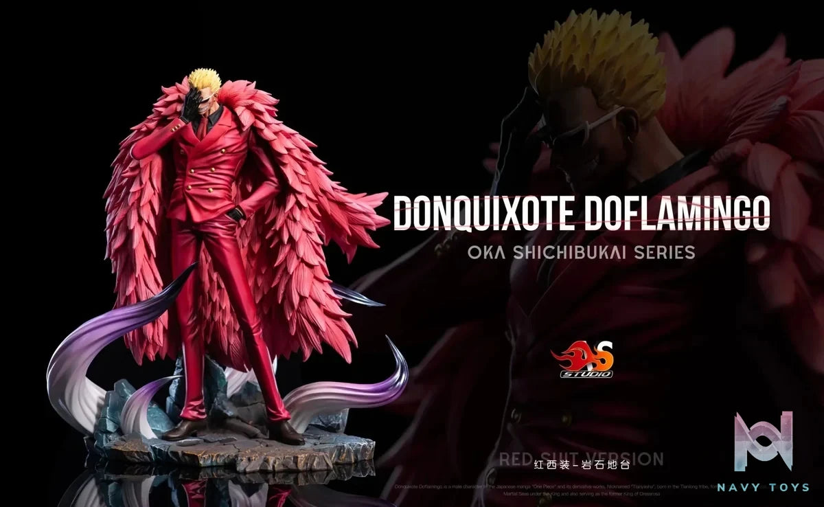 AS Studio - One Piece Seven Warlords of the Sea Donquixote Doflamingo resin statue Navy Toys anime figure