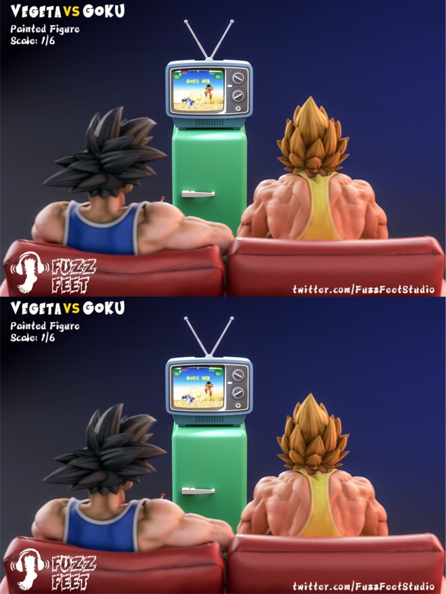 Goku & Vegeta - Dragon Ball - FuzzFeet Studio resin statue FuzzFeet Studio anime figure