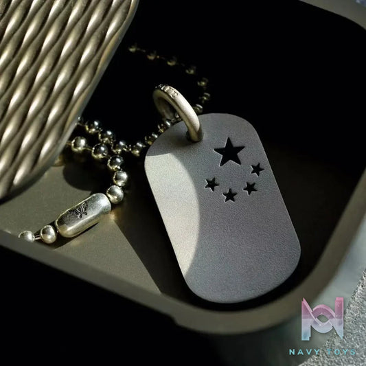 Raven Studio (silver jewelry) – Original Design Five-Star Dog Tag Pendant Original