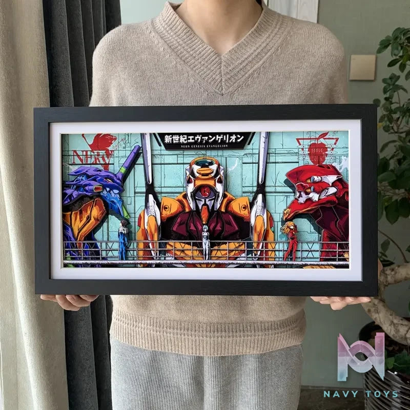 KALA HOME Studio – Neon Genesis Evangelion Multiple Characters #01 3D Decorative Painting eon Genesis Evangelion