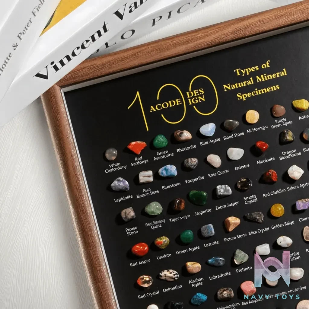 Orz Collectibles – 100 Kinds of Mineral Specimens Natural Crystal Rock Stone Science Ore Collection