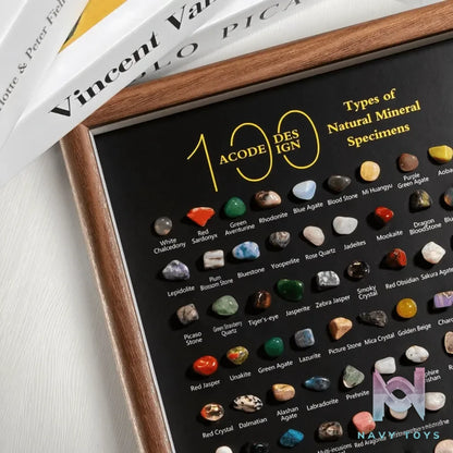 Orz Collectibles – 100 Kinds of Mineral Specimens Natural Crystal Rock Stone Science Ore Collection