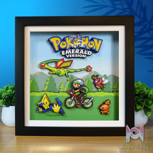 KALA HOME Studio – Pokémon Emerald Version Pixel Art 3D Decorative Painting Pokémon