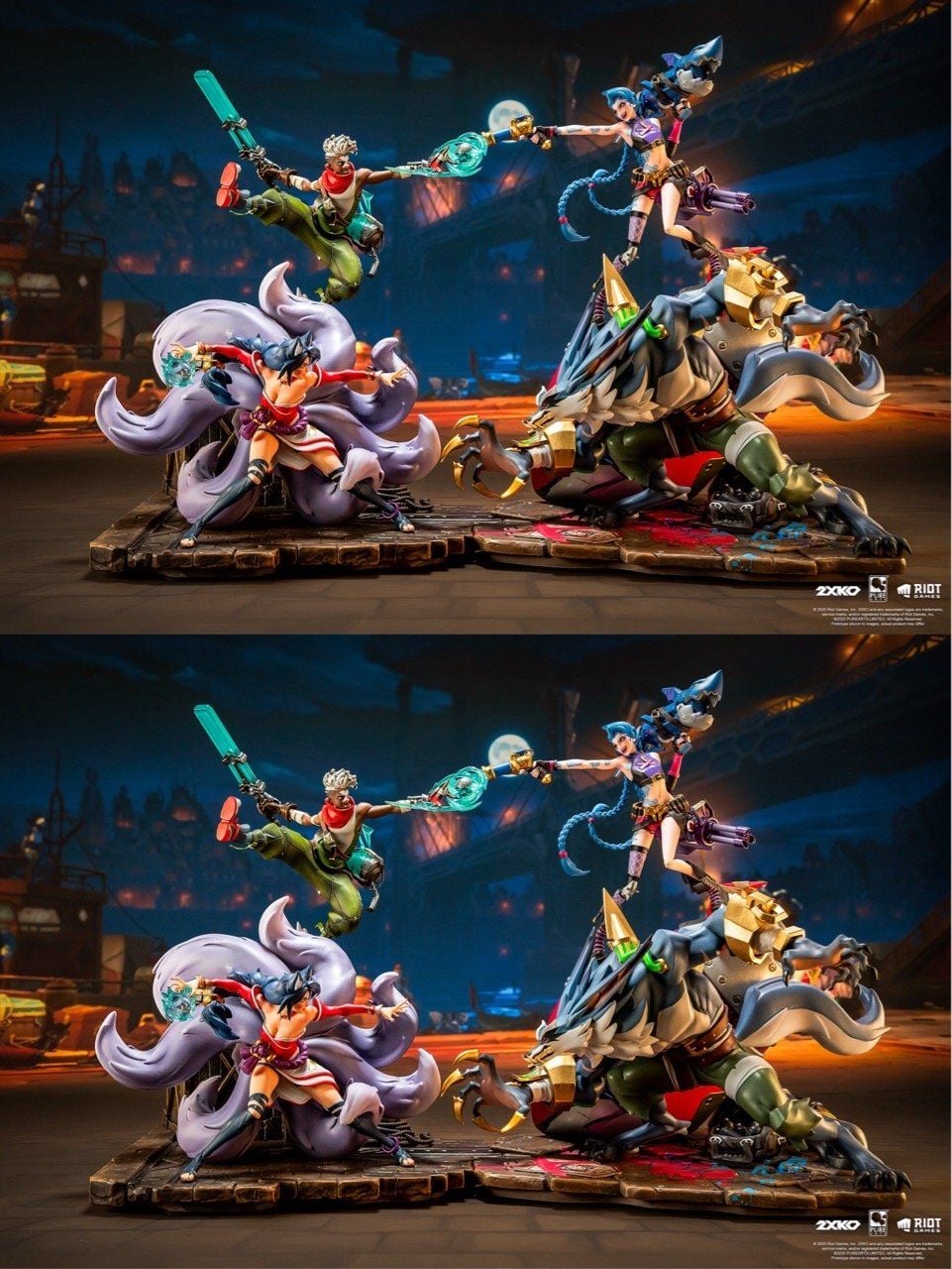 Ahri & Ekko VS Jinx & Warwick - League Of Legends - PureArts Studio resin statue PureArts Studio anime figure