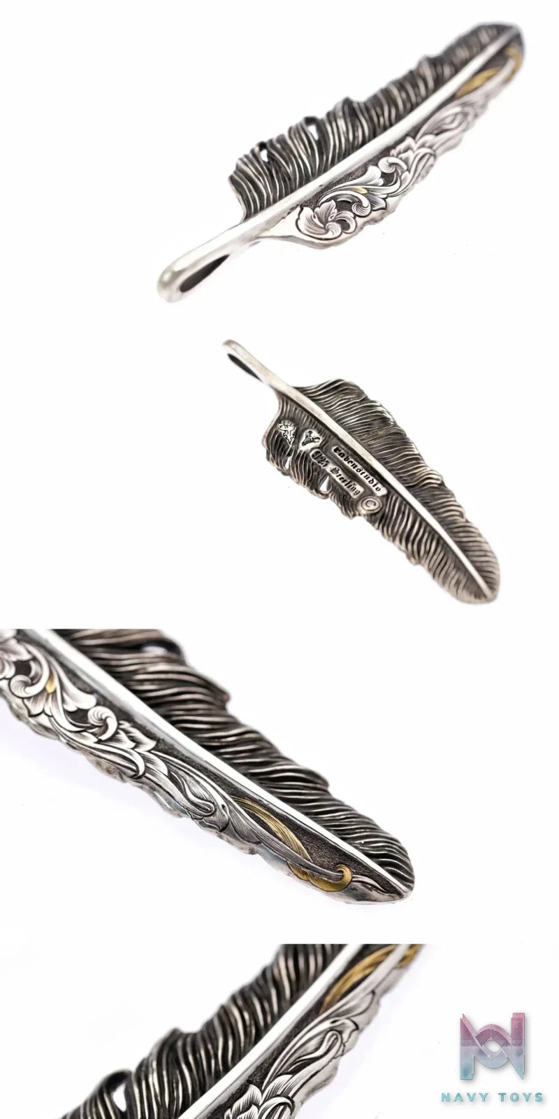 Raven Studio (silver jewelry) – Original Exclusive Design Indian Feather Pendant Original