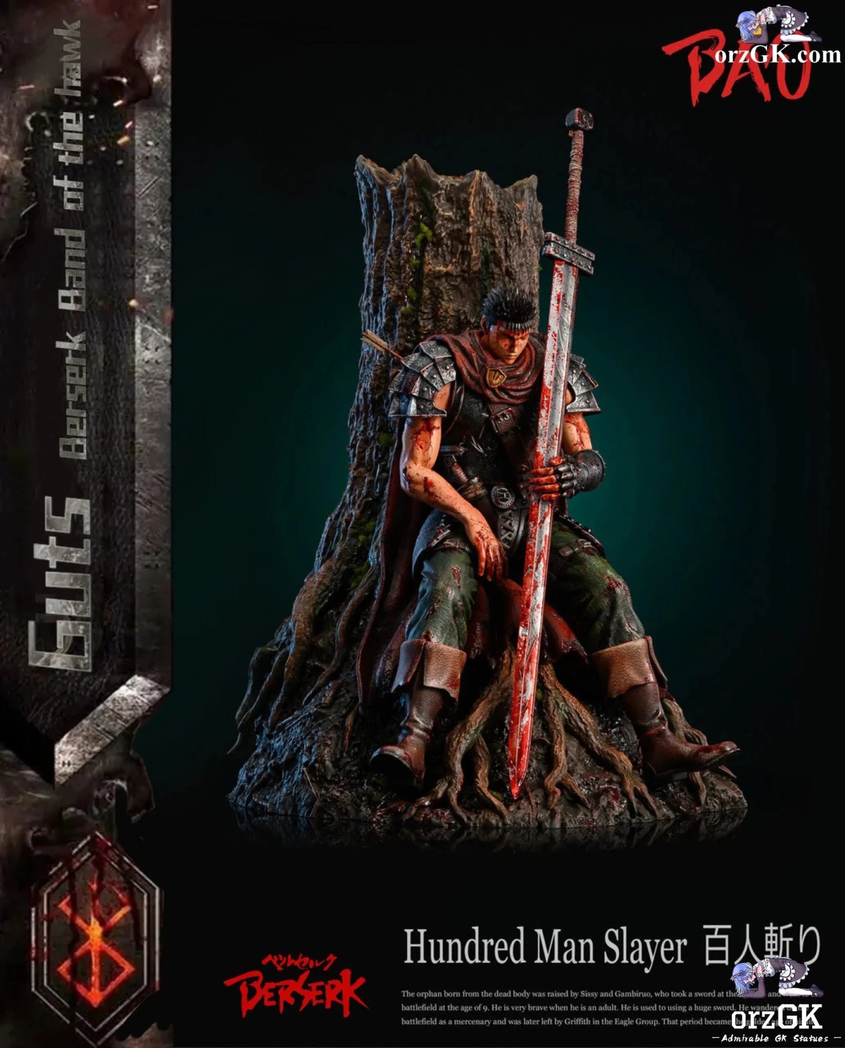 1/6 Guts - Berserk - Bao Studio (Eagle Dark Studio) resin statue Navy Toys anime figure