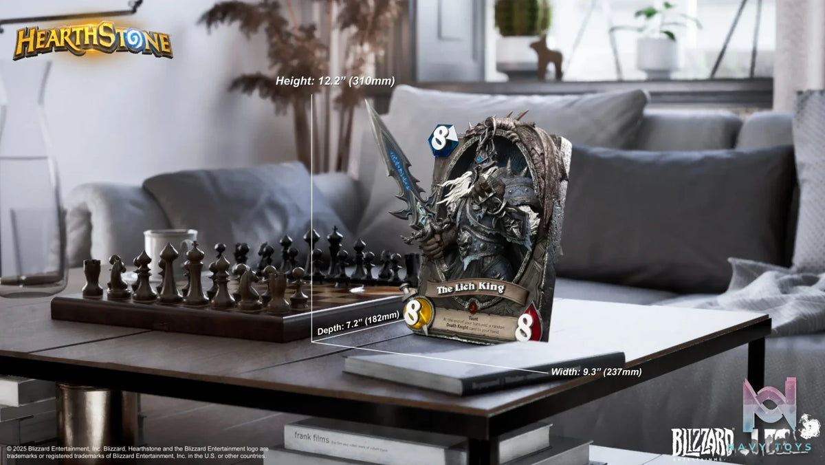 HEX Collectibles – Blizzard Official Licensed Hearthstone Lich King Card Art Statue HEXFRAME04 (Licensed)