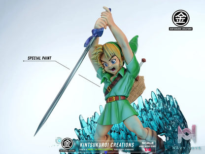 KINTSUKUROI CREATIONS Studio – The Legend of Zelda YOUNG LINK PULLING MASTER SWORD