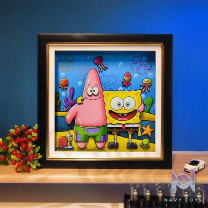 Yu Zhi Jiang Studio – SpongeBob X Patrick Star Series #2 3D Decorative Painting SpongeBob SquarePants