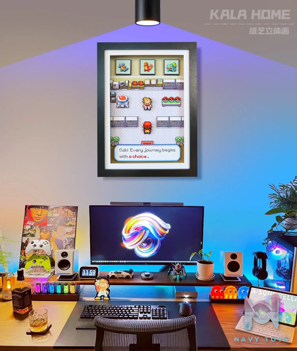 KALA HOME Studio – “A Choice” Pokémon FireRed/LeafGreen 3D Decorative Painting Pokémon