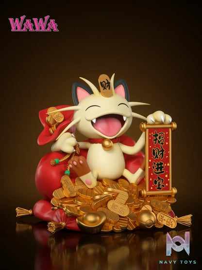 WAWA Studio - Pokémon Fortune Series Meowth 2.0 resin statue Navy Toys anime figure