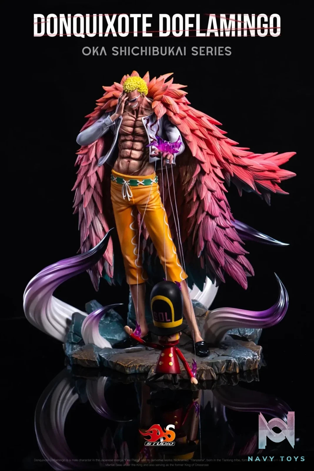 AS Studio - One Piece Seven Warlords of the Sea Donquixote Doflamingo resin statue Navy Toys anime figure