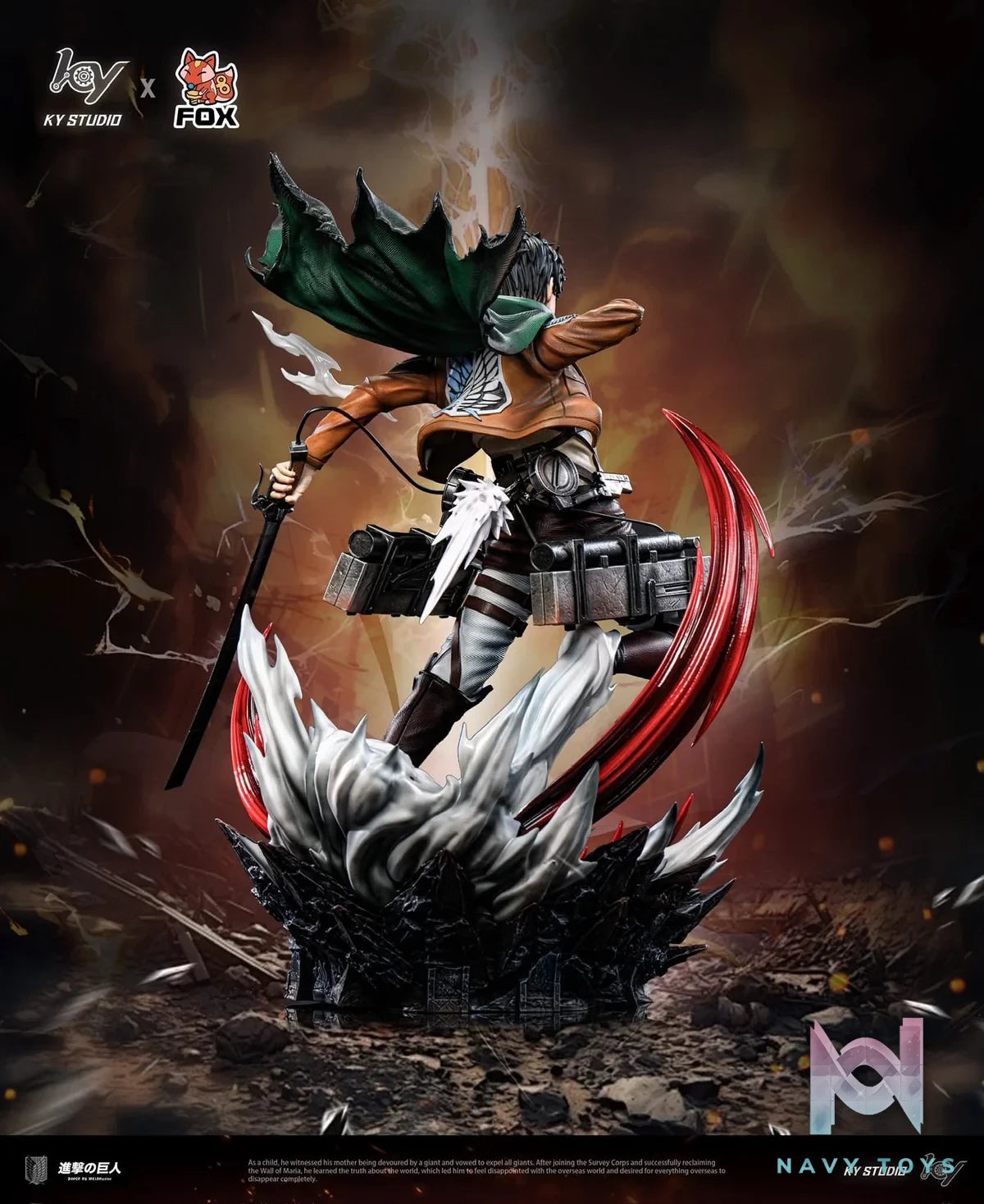 Eren resin statue FOX Studio x KY Studio anime figure
