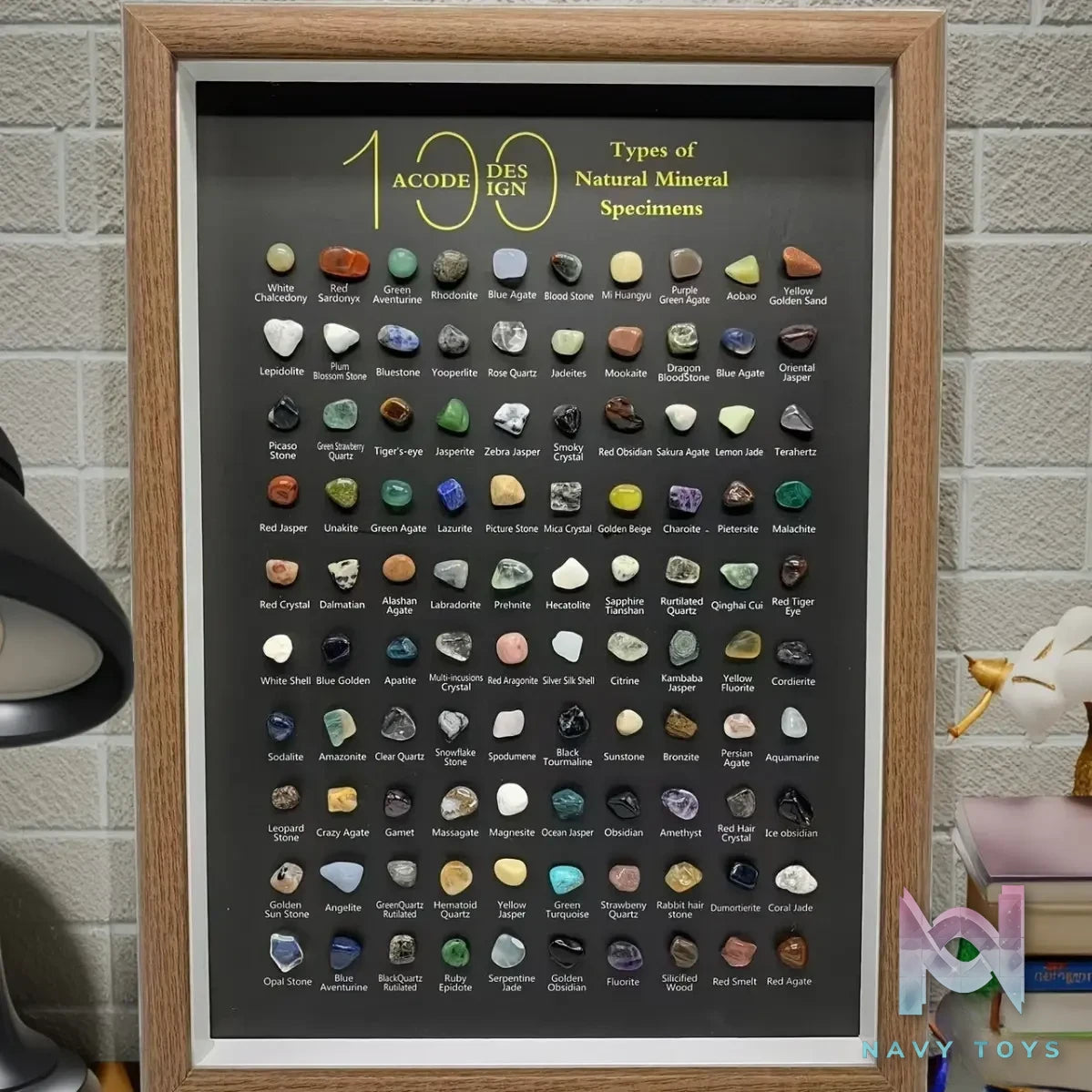 Orz Collectibles – 100 Kinds of Mineral Specimens Natural Crystal Rock Stone Science Ore Collection