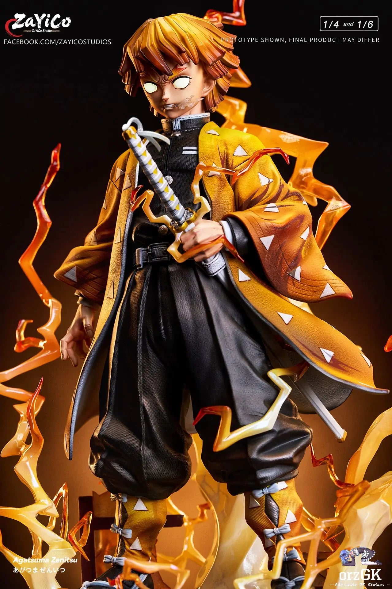 Zayico Studio - Agatsuma Zenitsu Demon Slayer resin statue Navy Toys anime figure