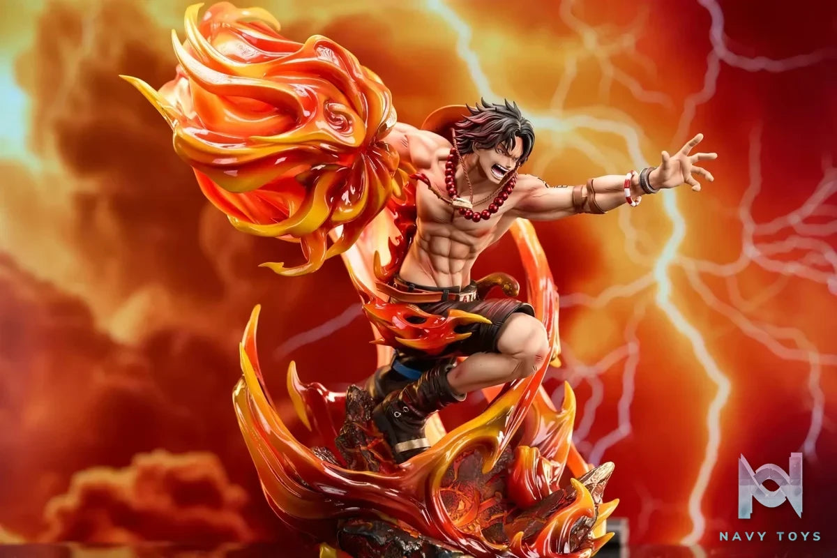 Fast Studio - One Piece Fire Fist Portgas D. Ace resin statue Navy Toys anime figure