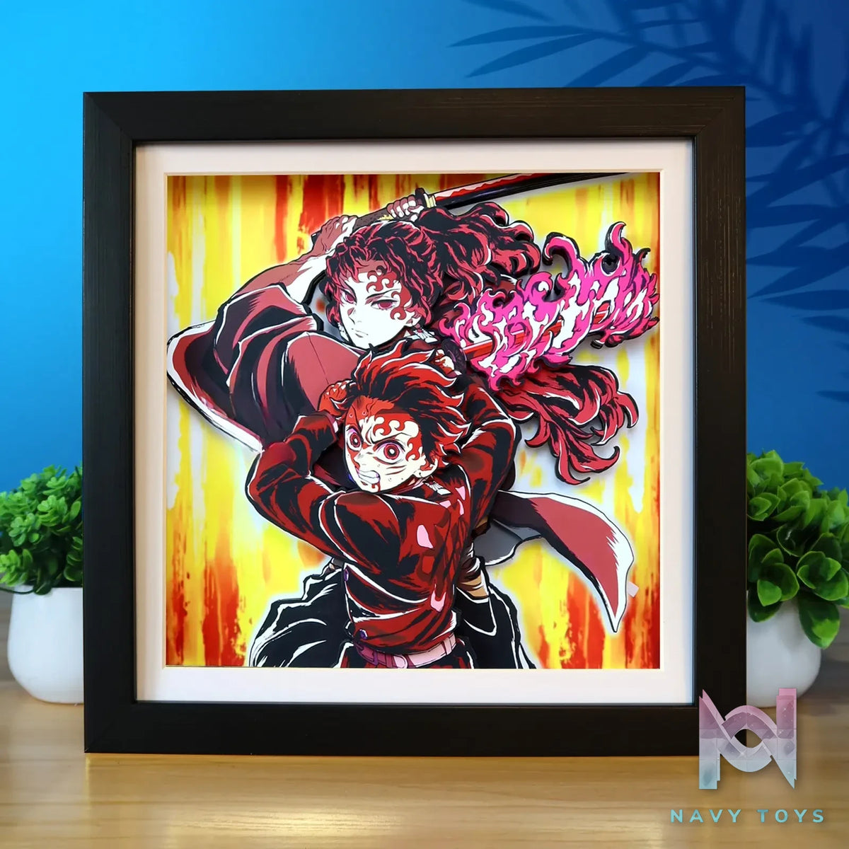 KALA HOME Studio – Tanjiro Kamado X Yoriichi Tsugikuni 3D Decorative Painting Demon Slayer