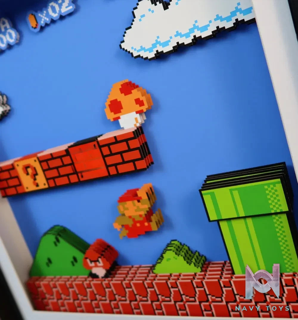 KALA HOME Studio – Mario Pixel Art 3D Decorative Painting Super Mario