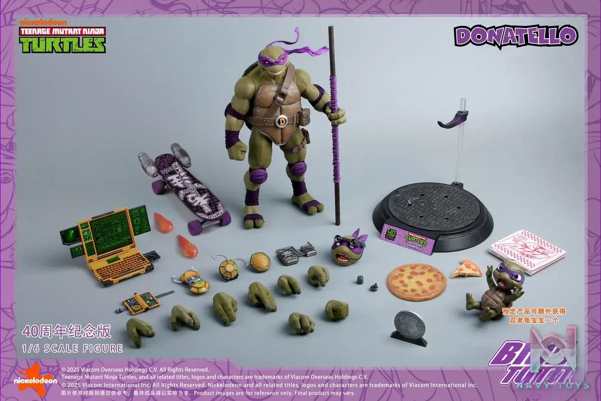 BIGFTOYS – TNMT Donatello 40th Anniversary Edition Action Figure BIGF-003 (Licensed)