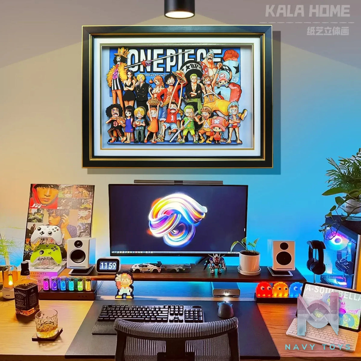 KALA HOME Studio – One Piece Multiple Characters #02 3D Decorative Painting One Piece