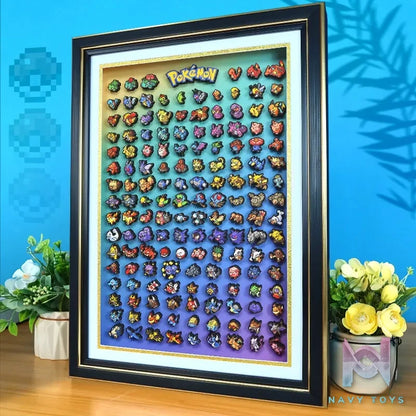 KALA HOME Studio – Generation I Pokémon Pixel Art 3D Decorative Painting Pokémon
