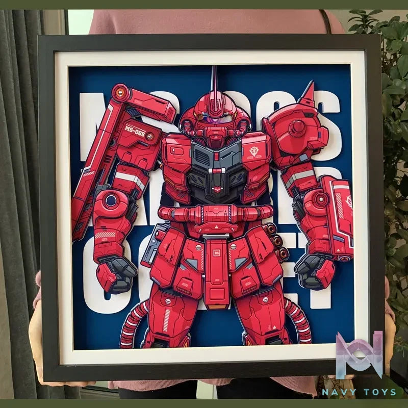 KALA HOME Studio – Red Zaku 3D Decorative Painting Gundam