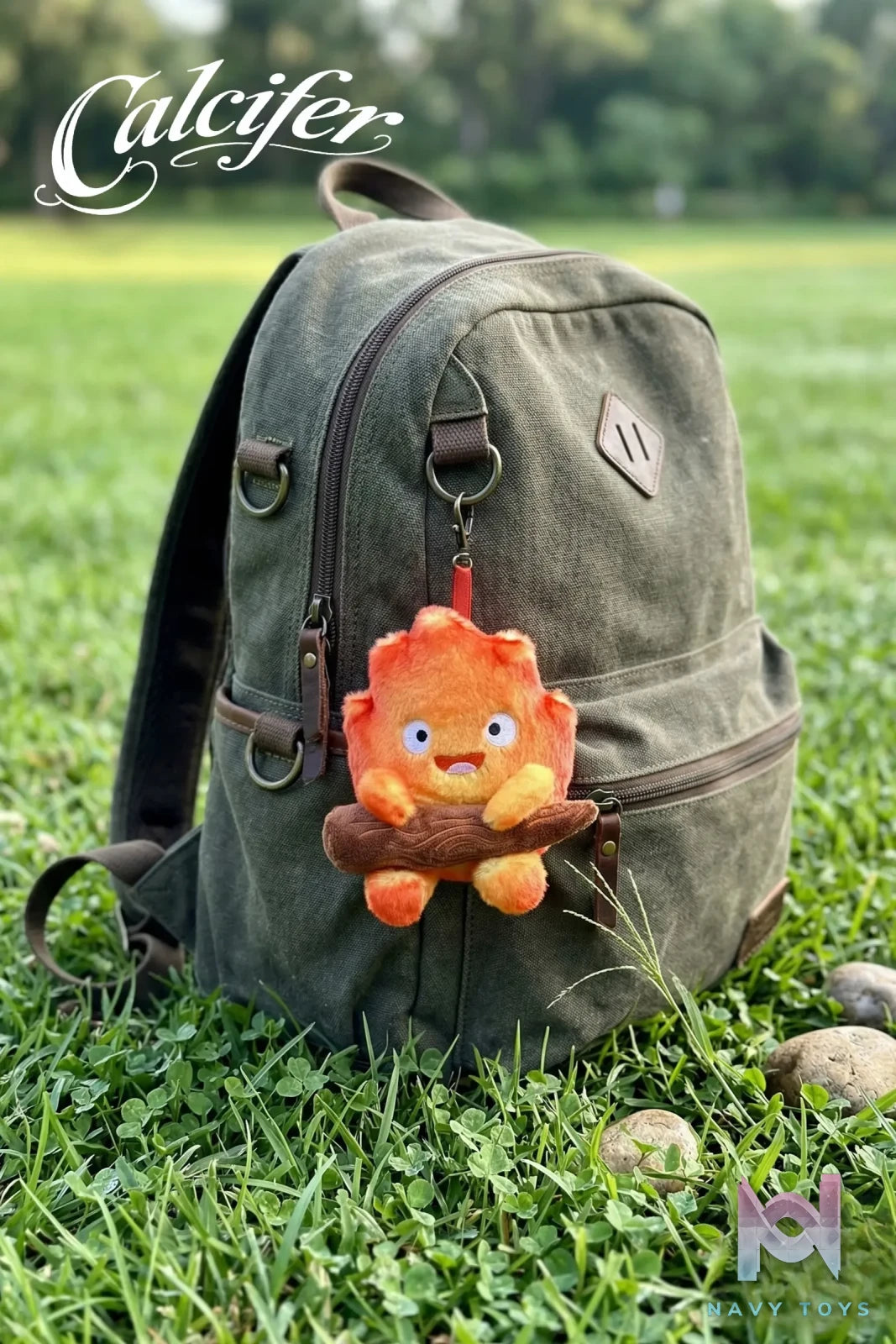 NINETY SEVEN Studio – Calcifer Plush Pendant Howl’s Moving Castle