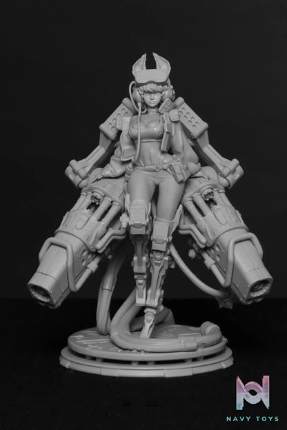 TRS Studio – Original Dogs of War: Dual Guns Emily V Unpainted Figure (Licensed)
