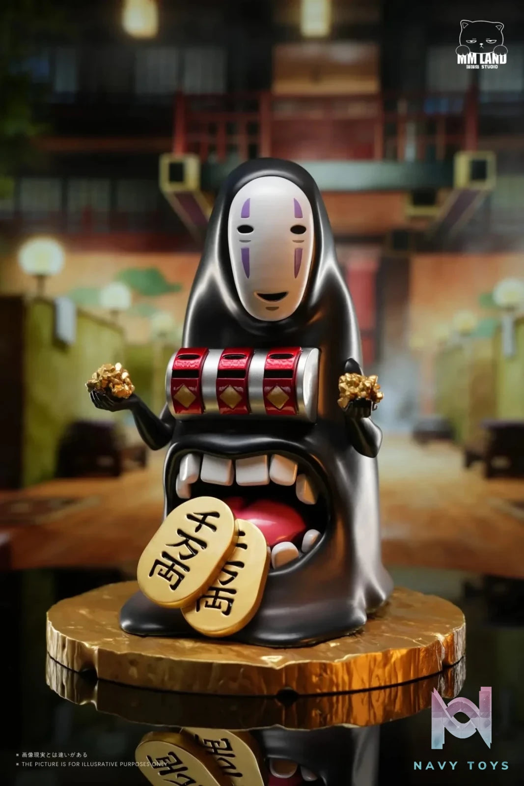 MMLAND Studio - No - Face with a Money - Spitting Machine Spirited Away resin statue Navy Toys anime figure