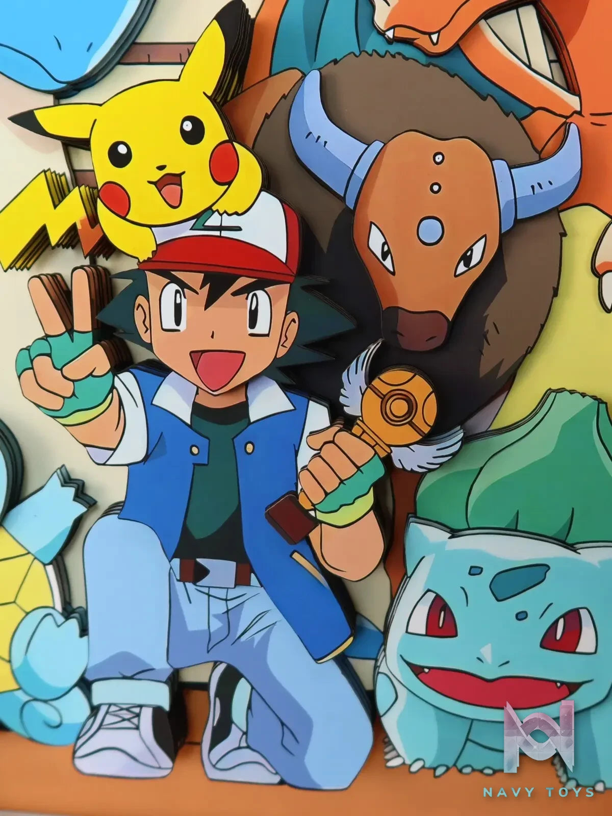 KALA HOME Studio – Pokémon Multiple Characters #12 3D Decorative Painting Pokémon