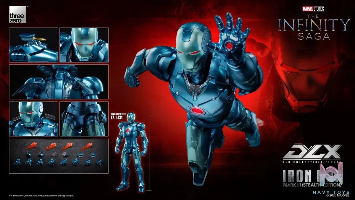 Threezero – Marvel Studios: The Infinity Saga DLX Iron Man Mark 3 (Stealth Edition) 3Z09220C0 (Licensed)