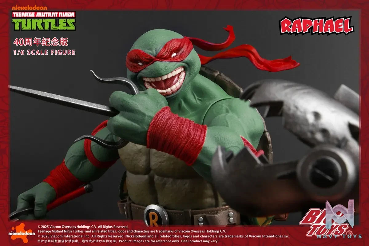BIGFTOYS – BIGF-002 TNMT Raphael 40th Anniversary Edition 1/6 Scale Action Figure (Licensed)