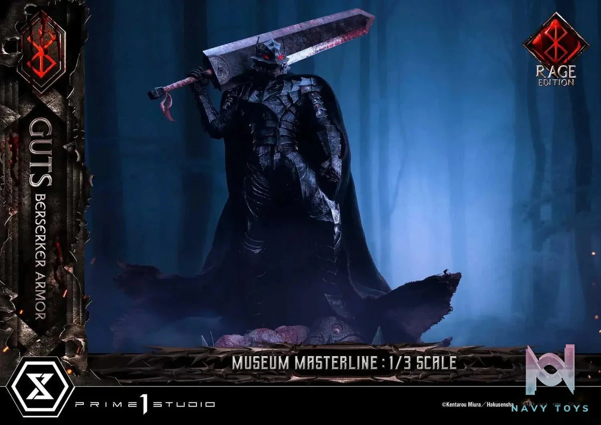 Museum Masterline Berserk Guts, Berserker Armor Rage Edition MMBR-03 MMBR-03DX MMBR-03DXS (Licensed) - Prime 1 Studio resin statue Navy Toys anime figure