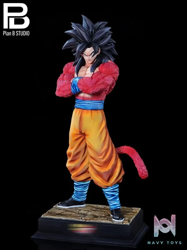 PlanB Studio - Dragon Ball Super Saiyan 4 Goku & Super Saiyan 4 Goku Bust resin statue Navy Toys anime figure