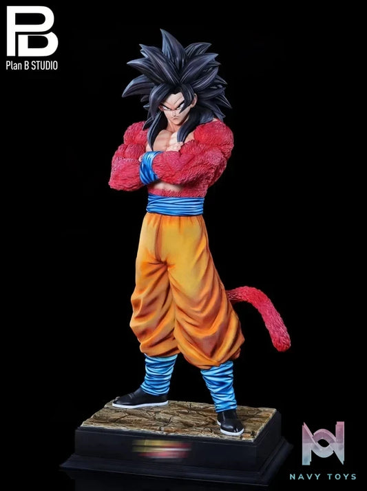 PlanB Studio - Dragon Ball Super Saiyan 4 Goku & Super Saiyan 4 Goku Bust resin statue Navy Toys anime figure